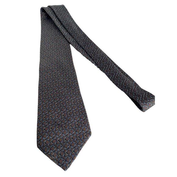 Hermes Gray Authentic 100% Silk Tie - Picture 2 of 6